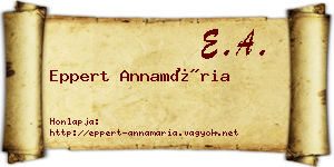 Eppert Annamária névjegykártya